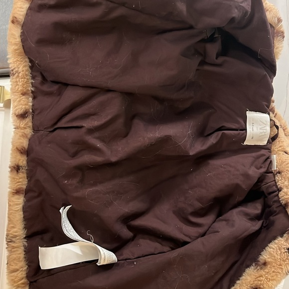 Leopard Print Faux Fur Hooded Jacket - Picture 5 of 5